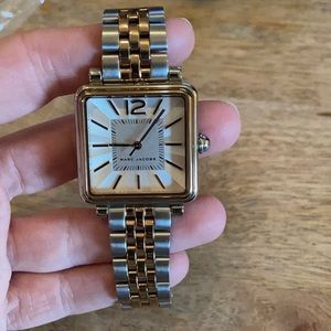 Marc Jacobs Square Dial Watch - Silver & Rose Gold